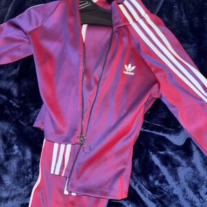 Adidas Vibrant Red and Purple Jacket